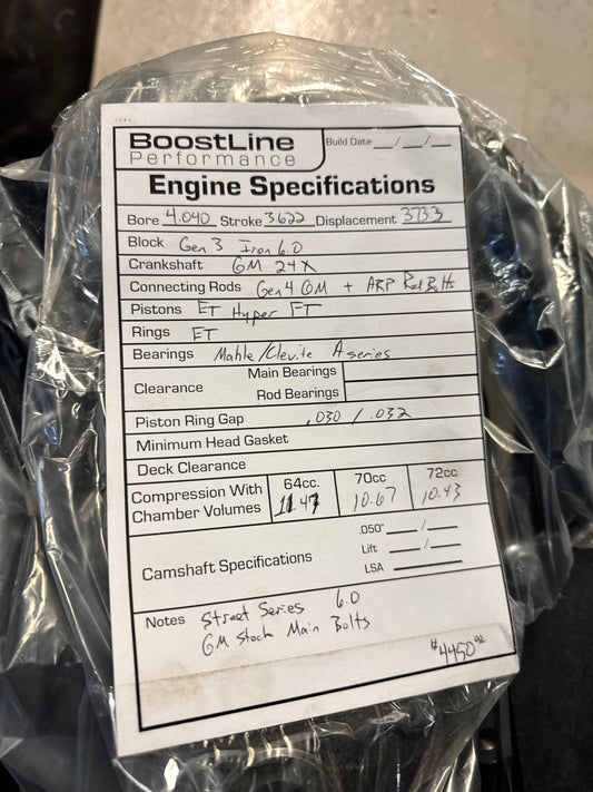 Iron 6.0L Street Series Short Block(Gen 3)